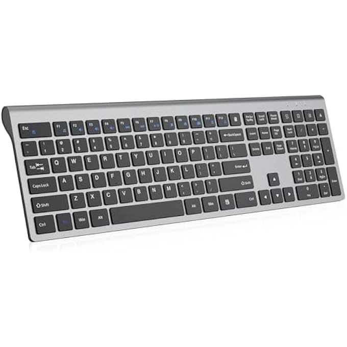 Ergonomic Wireless Rechargeable Bluetooth Keyboard - Wired/Wireless