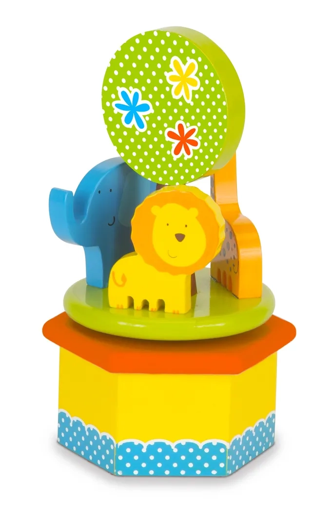 Fiesta Crafts Jungle Animals Music Box - 3 +