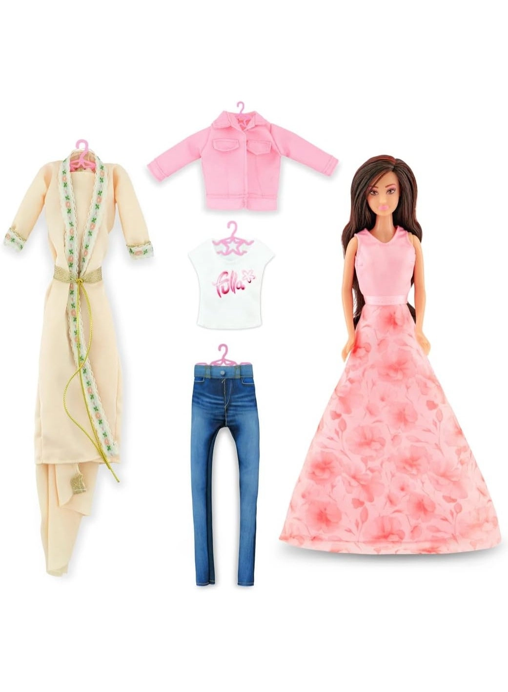 Doll with Dress-Up Closet - Girl Pink Ages 3+
