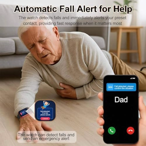 Elderly Fall Detection Smart Watch LTE