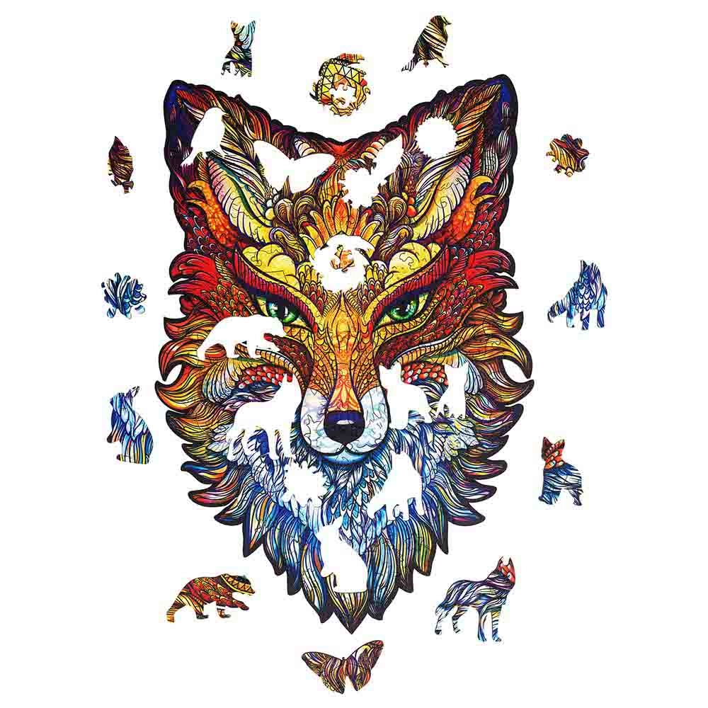 Fiery Fox Wooden Puzzle (4107390-FIERY_FOX_S) - 107 pcs