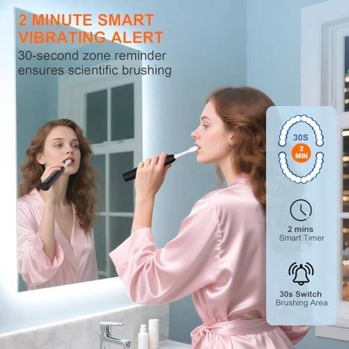 Sonic Electric Toothbrush - Rechargeable 2000mAh + Water Flosser - 2500mAh 300ml Tank
