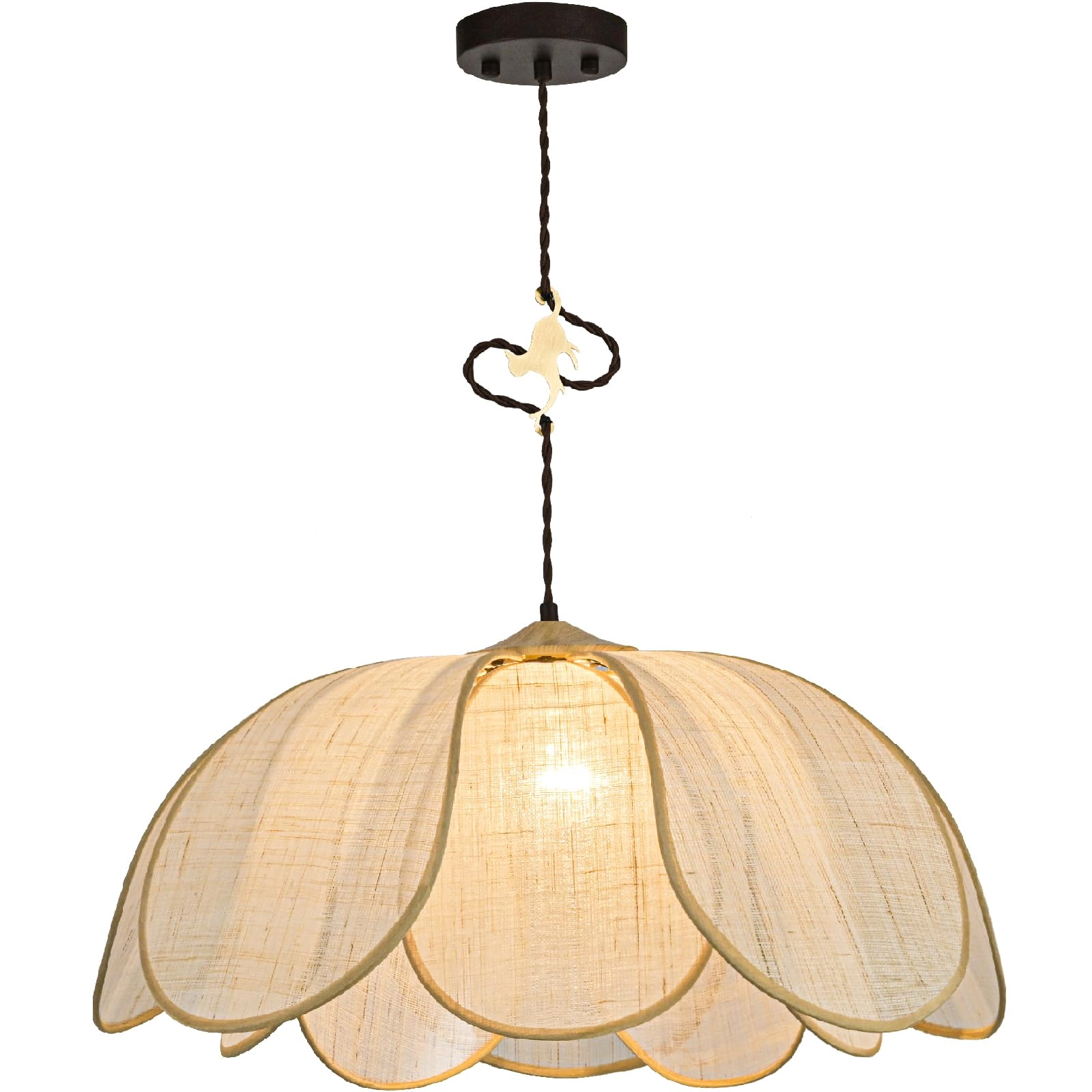 LuoliiTa Rattan Chandelier