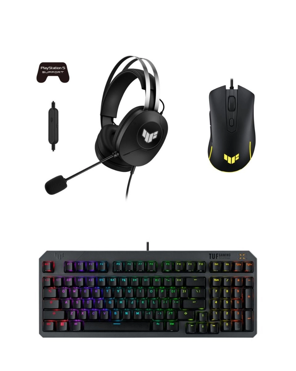 A21 plus - 16GB 1TB Intel Core i5-12400F + TUF Gaming K3 Gen II + TUF Gaming M3 Gen II + TUF Gaming H1 Gen II