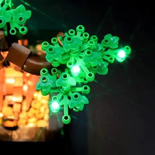LED Light Kit for Lego 10281 Bonsai Tree - USB Green