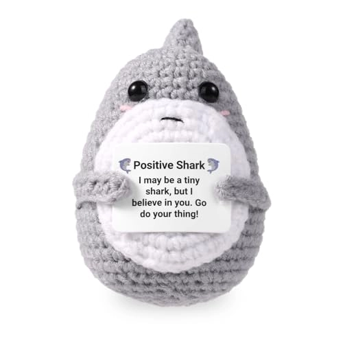 Shark Positive Crochet 6 cm Knitted - 6x9cm
