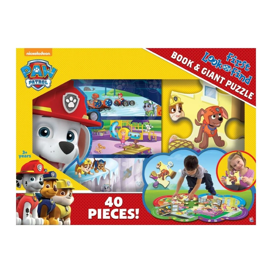 PHOENIX INTERNATIONAL PUBLICATIONS First Look And Find Book And Shaped Puzzle Paw Patrol - 18 months+ 40 pieces