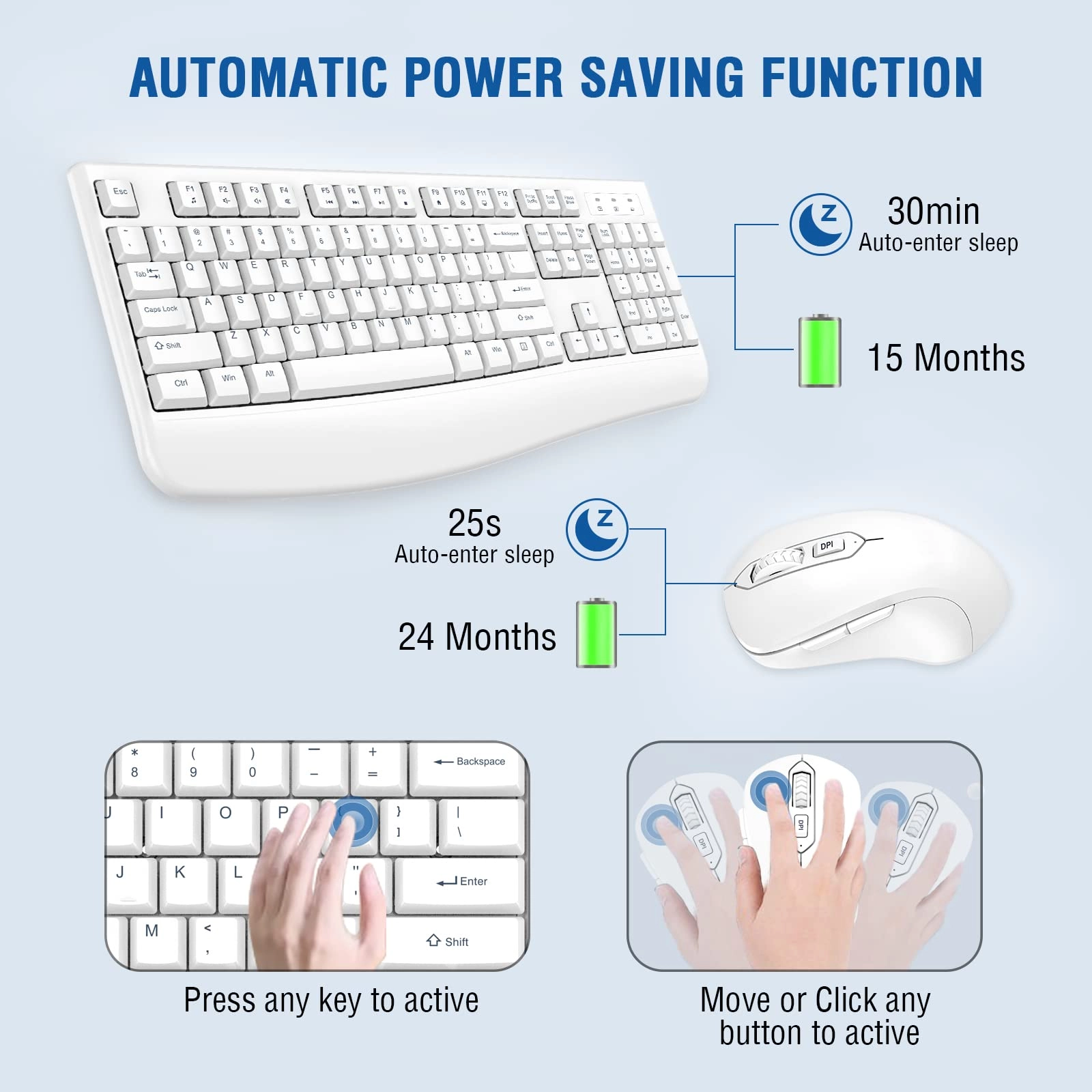 Keyboard and Mouse Combo - QWERTY Wireless
