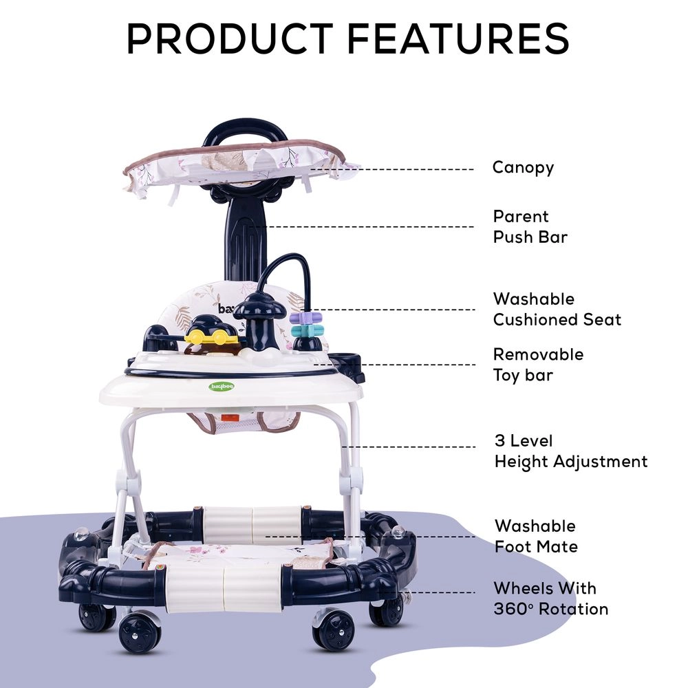 Bulba - 2-In-1 Baby Walker Dark Blue