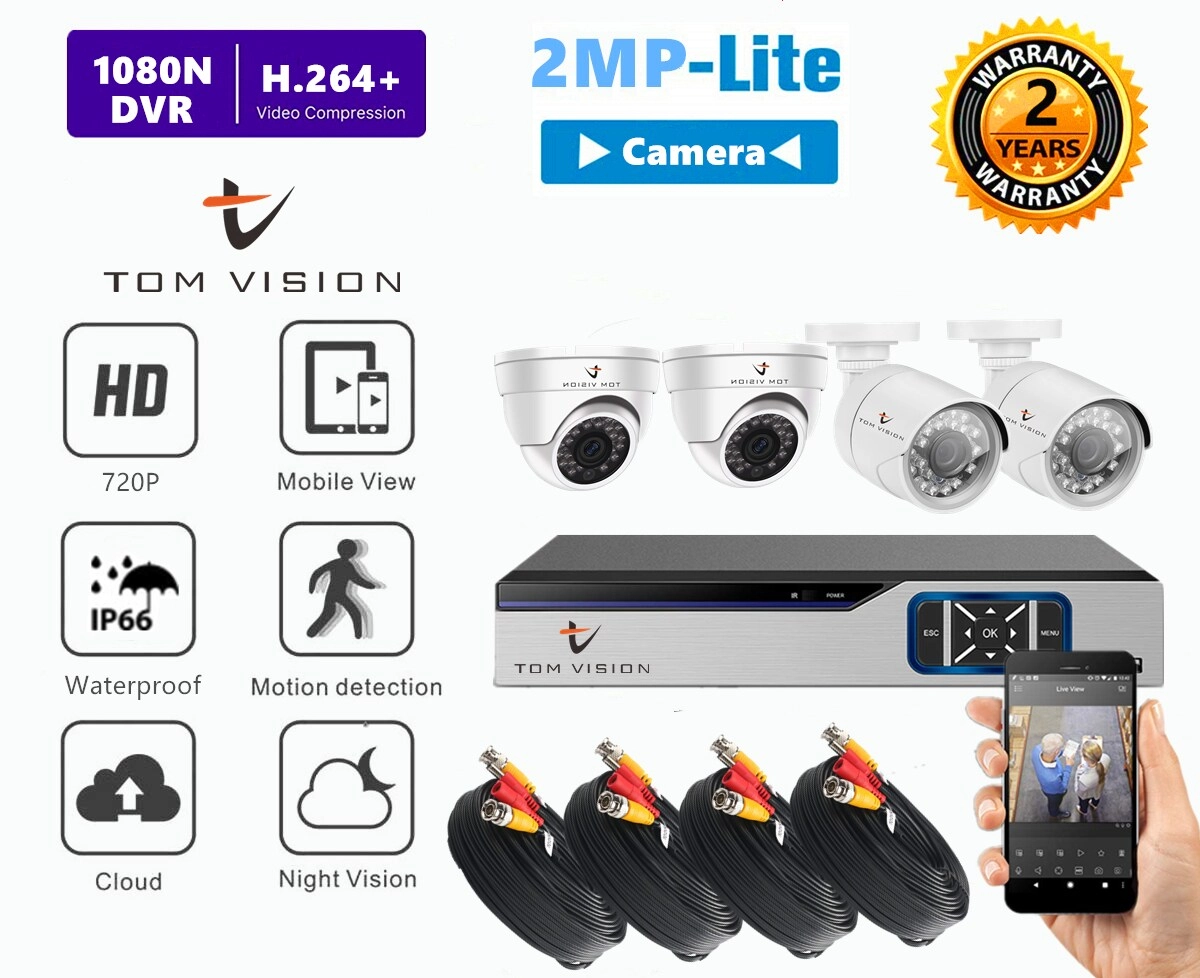 4Channel DVR + Indoor Dome Camera - 4PCS 720P