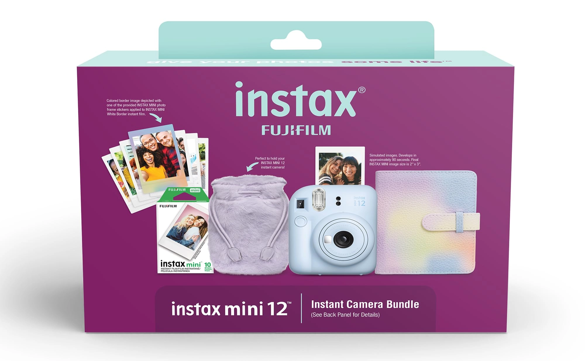 Instax Mini 12 - Blue 2025 Holiday Bundle