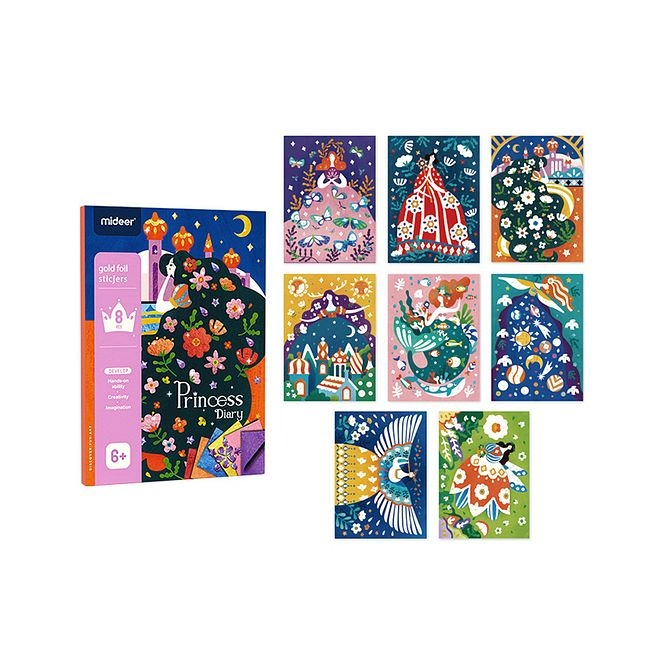 MIDEER Gold Foil Sticker Book 4 pcs