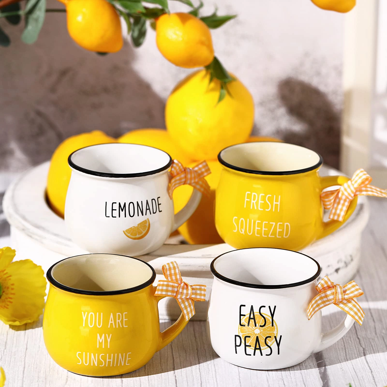 Lemon Mini Coffee Mug - 4 pcs - 150 ml