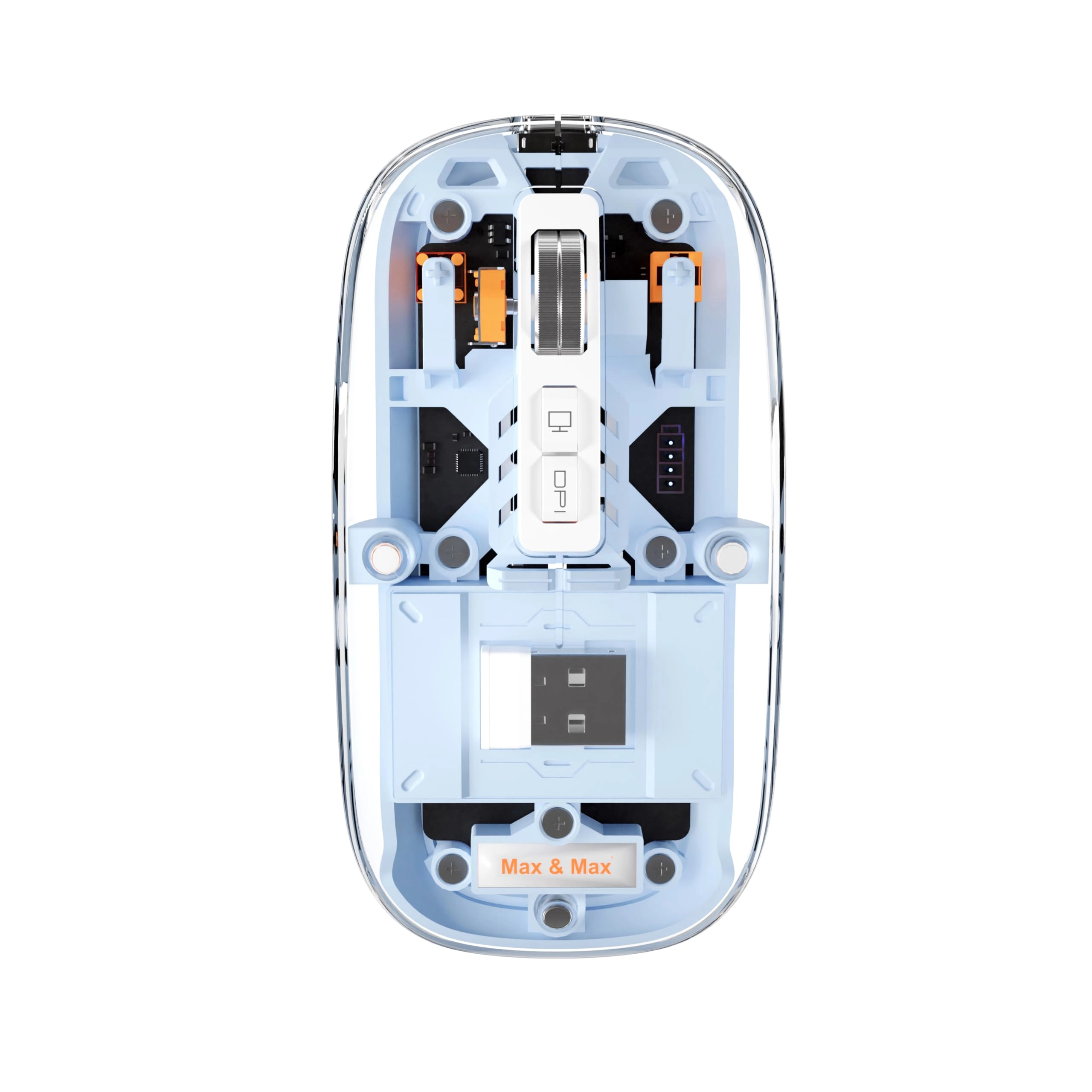 Max & Max MXM-T901 Transparent Mouse - Wireless