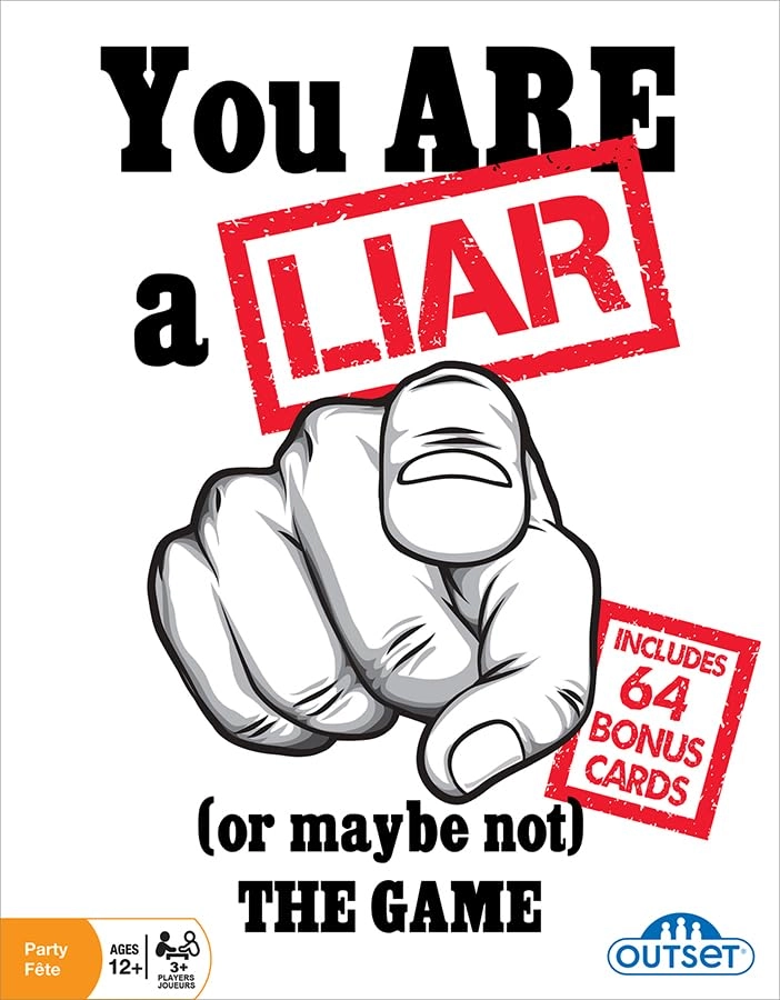 You are A Liar - English 120 True Cards 120 Liar Cards 24 Finger Cards 12+