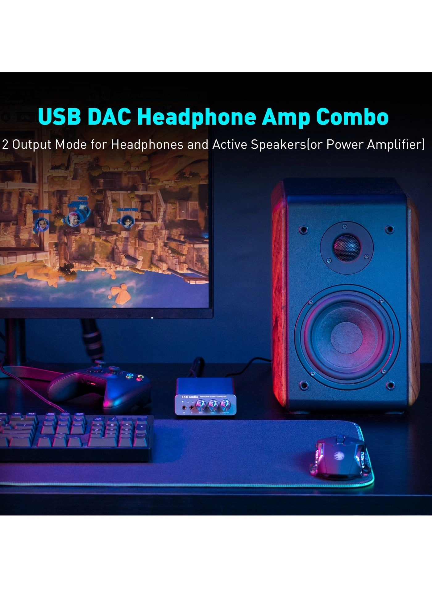 K5 PRO - USB Gaming DAC Microphone Headphone Amplifier