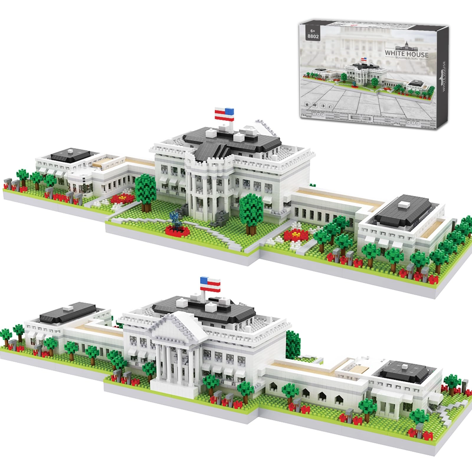 LQPFBSM White House Architecture Model - White House 2800 pcs