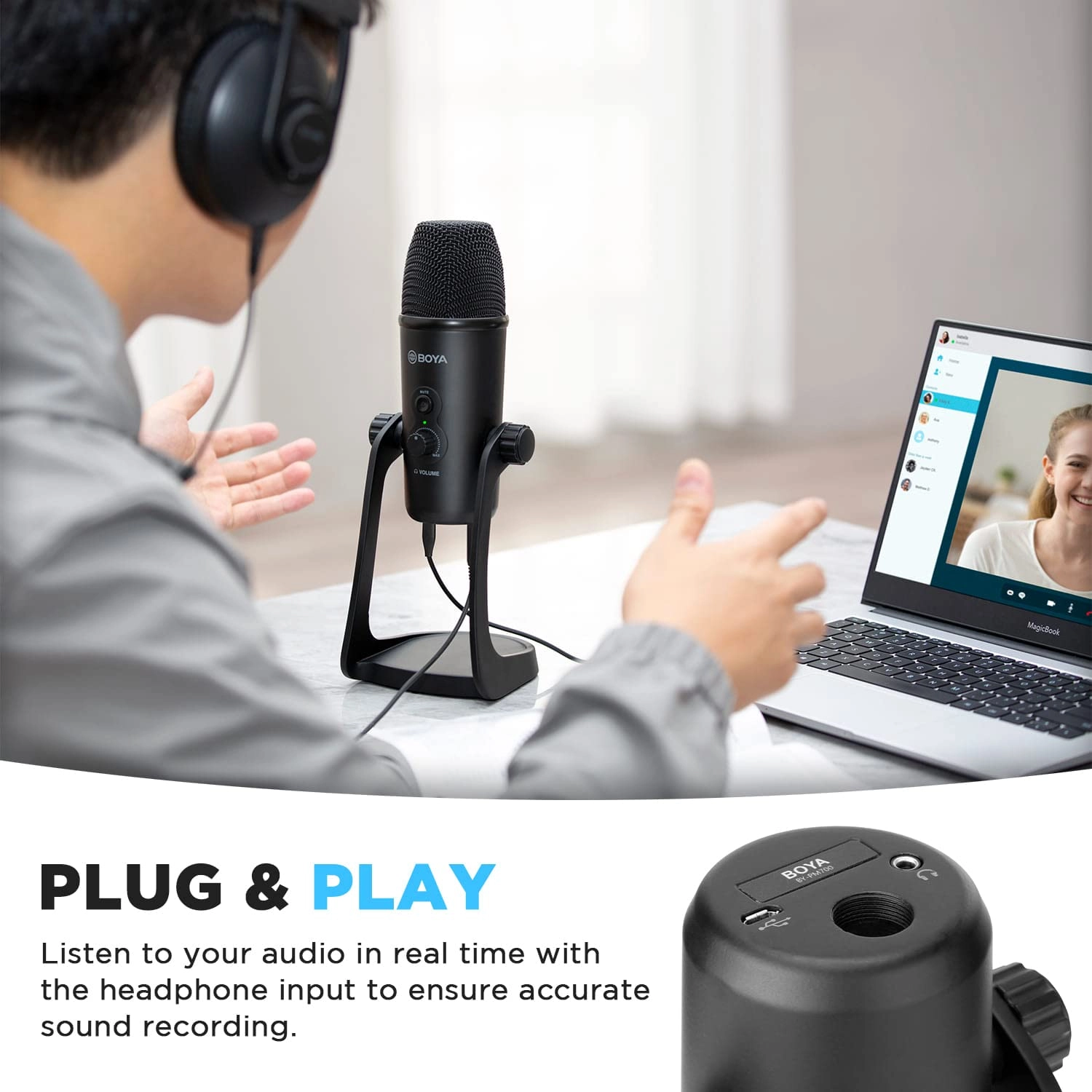 BY- PM700SP 3.5mm-Mini-Jack Microphone