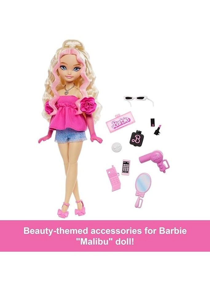 Malibu Fashion Doll - Roller Skating Blonde Hair 9 Makeup Themed Pieces Ages 4+