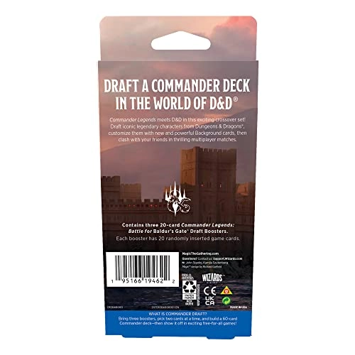Commander Legends Battle for Baldur's Gate - 3 Draft boosters Pack