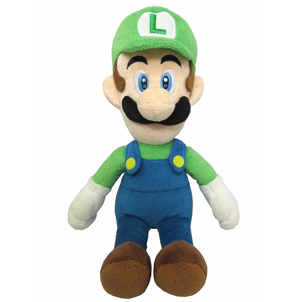 Sanei Super Mario Luigi - 10-Inch Plush With Coin Box