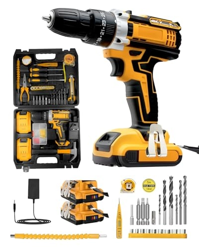 Cordless Drill Driver Set - 2 Amp Hours