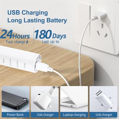 Sonic Electric Toothbrush - 3 Brush Heads 5 Cleaning Modes