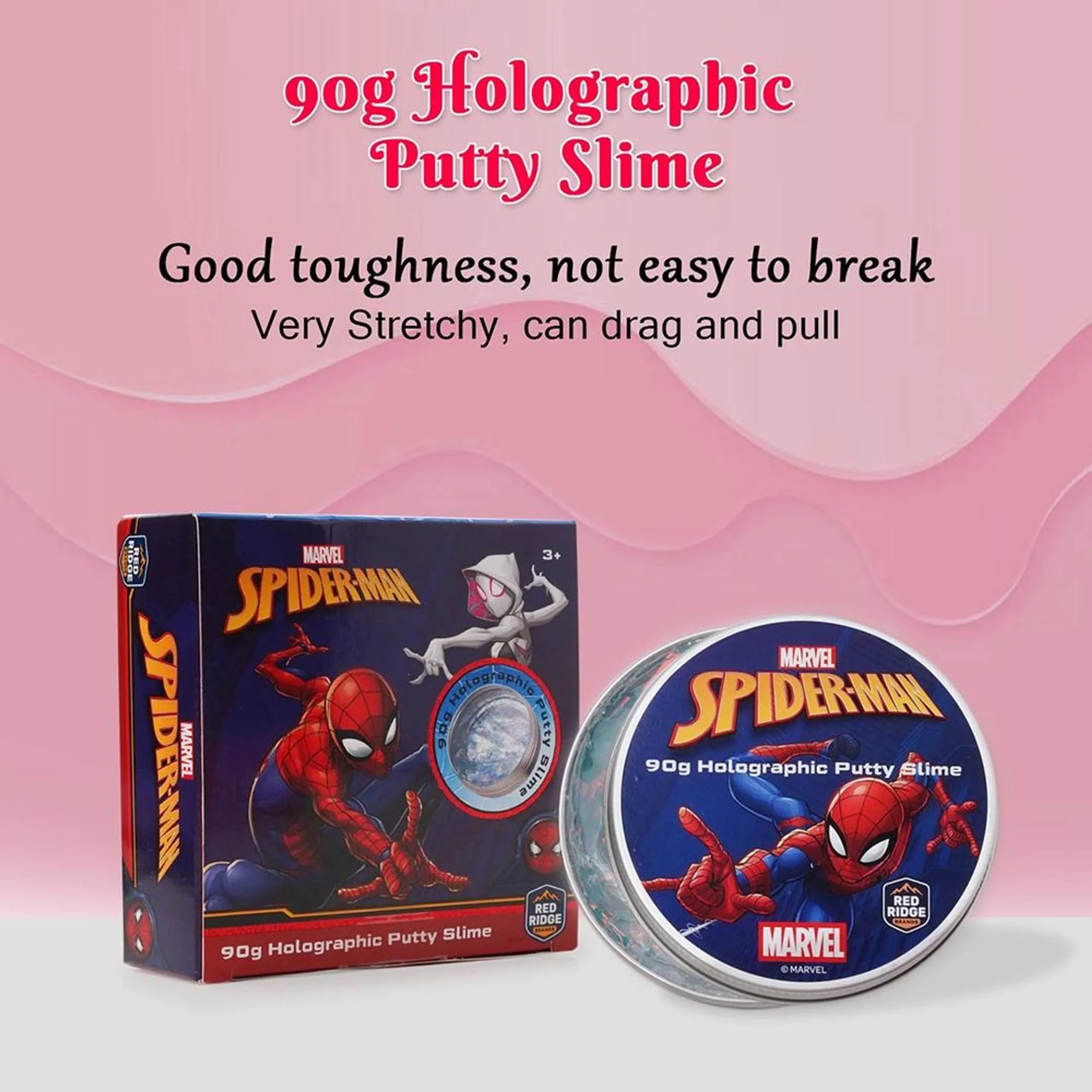 Spider Man Holographic Putty Slime - 3 years+