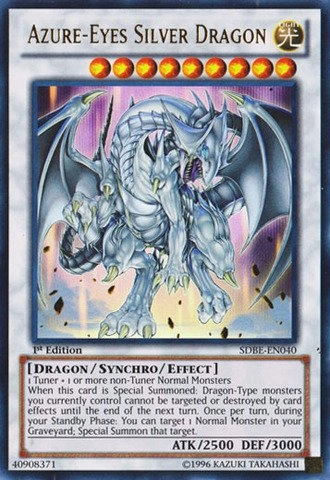 Yu-Gi-Oh! Azure-Eyes Silver Dragon SDBE-EN040 - 1st Edition