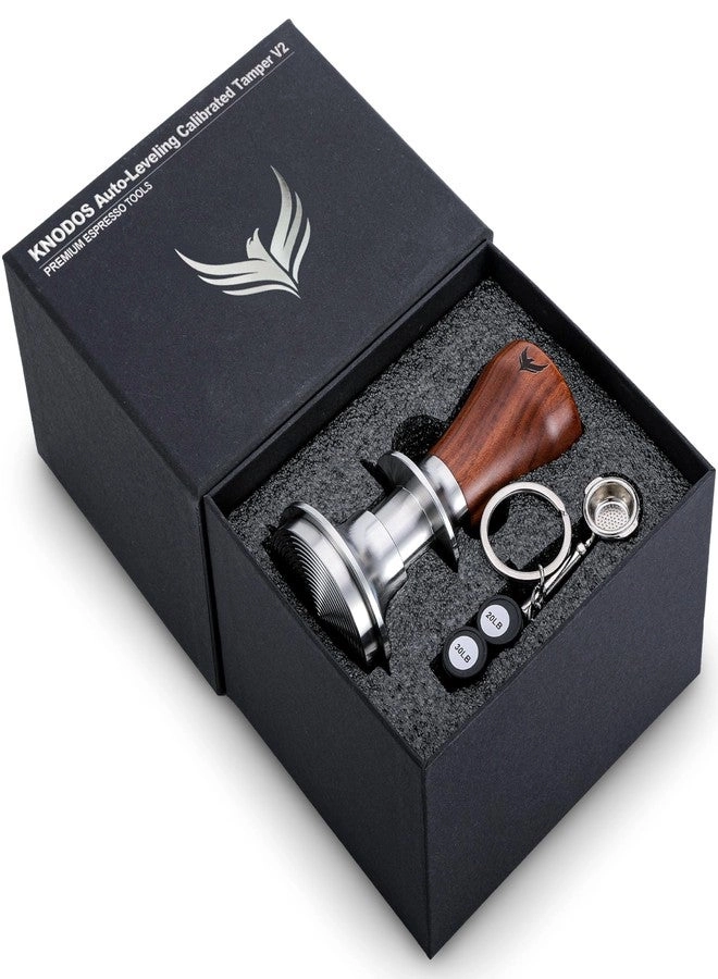 KNODOS Espresso Tamper - 58.5mm Rosewood Handle Self-Leveling