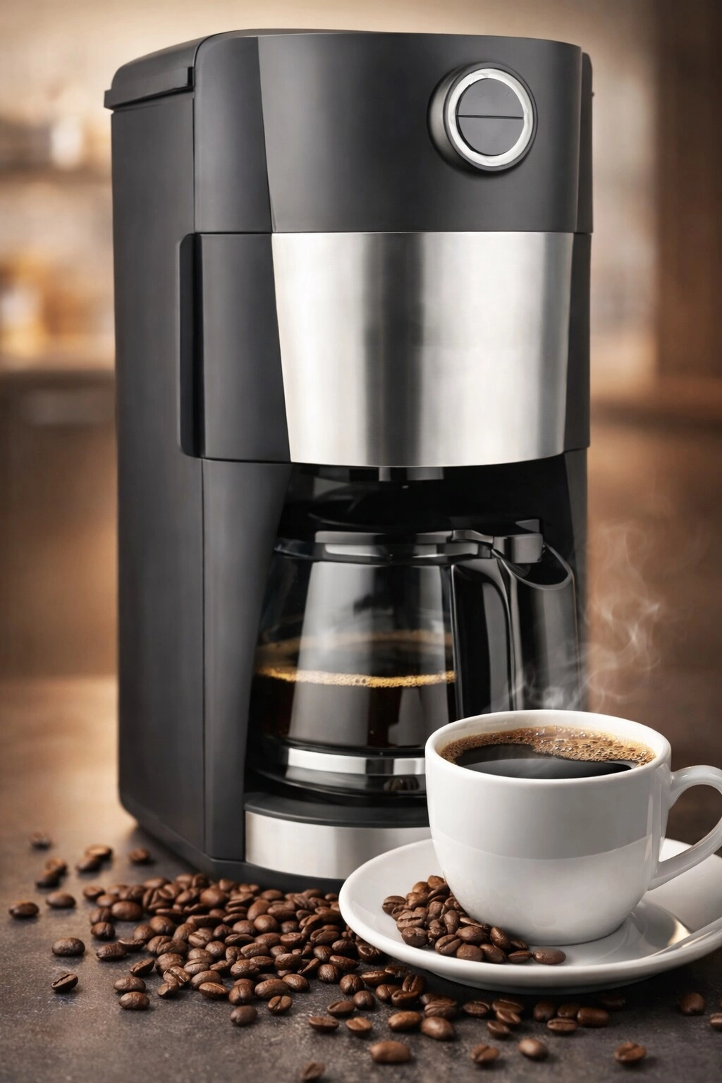 Vintax Drip Coffee Maker - 12-Cup Grind & Brew