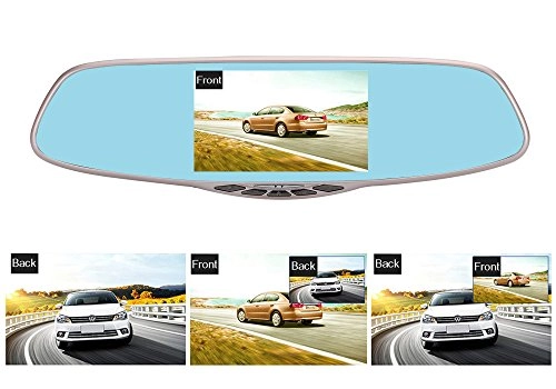 Dual Camera Rear Mirror Car DVR - 1080P 30fps