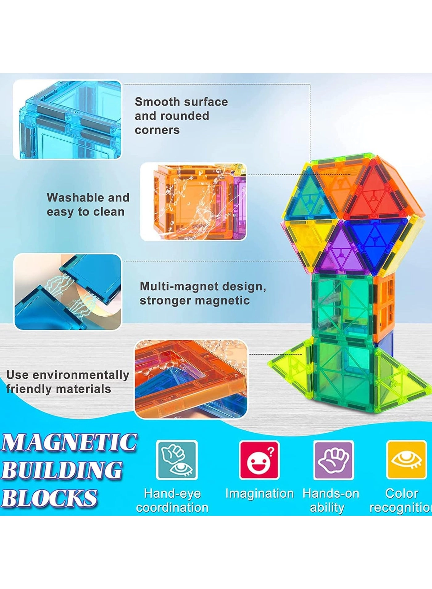 Magnetic Tiles - Construction 100pcs
