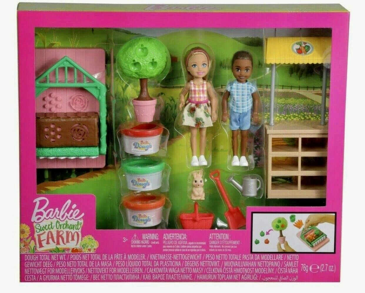 Barbie Sweet Orchard Farm - 2 Piece Wagon & Carrots Ages 3+