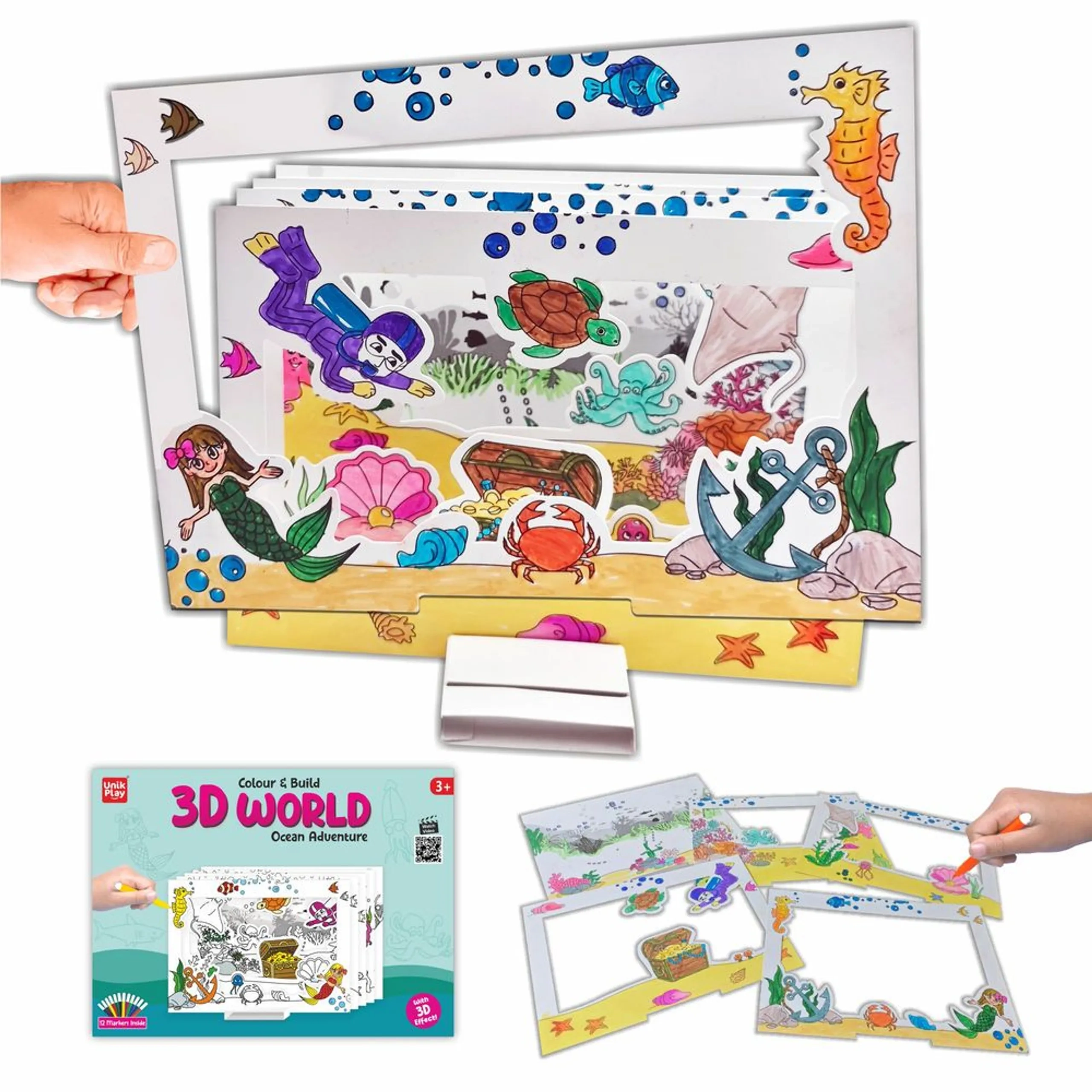 3D World Ocean Adventure - Art & Craft Kit 3+ years
