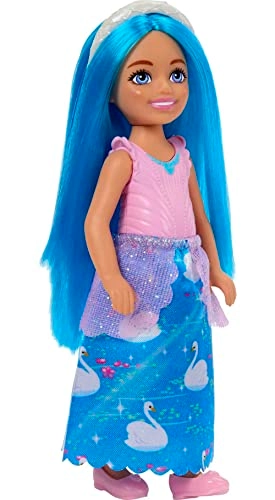 Barbie Chelsea - Blue Hair White Headband Colorful Printed Skirt Ages 3+