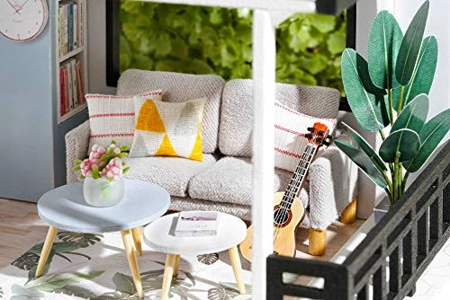 Wooden DIY Dollhouse Kit - Meet Happiness 1:32