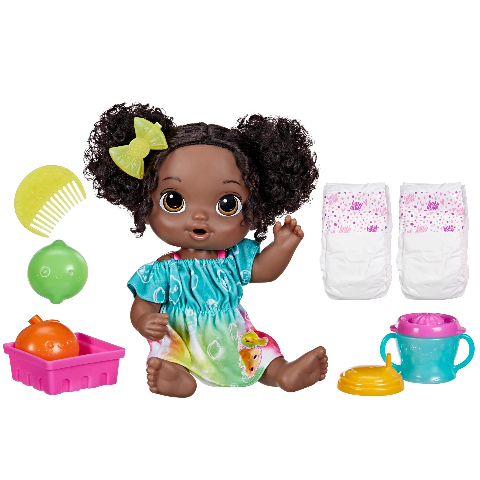 Hasbro Fruity Sips Doll - 12-inch Black Hair Lime Ages 3+