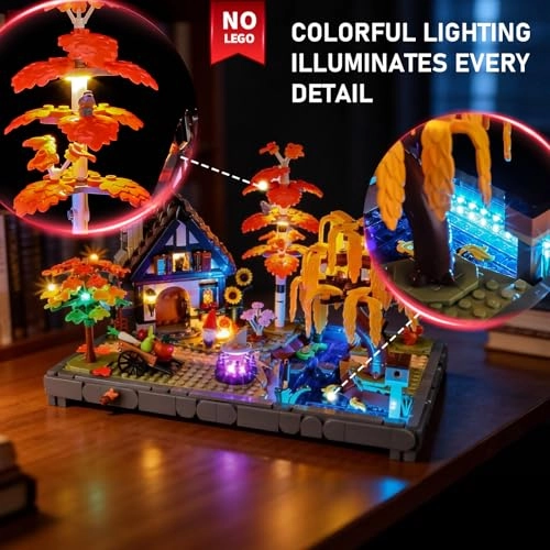 Light Kit - Compatible with Lego Icons Autumn Cottage Garden 11372