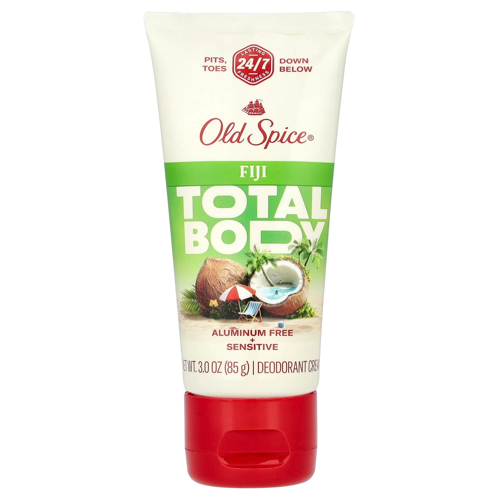 Aluminum Free Deodorant - Fiji with Palm Tree 3.0 Ounce