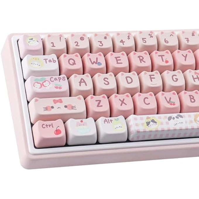 PBT KEYCAPS - 140 Keys Pink MAO Profile