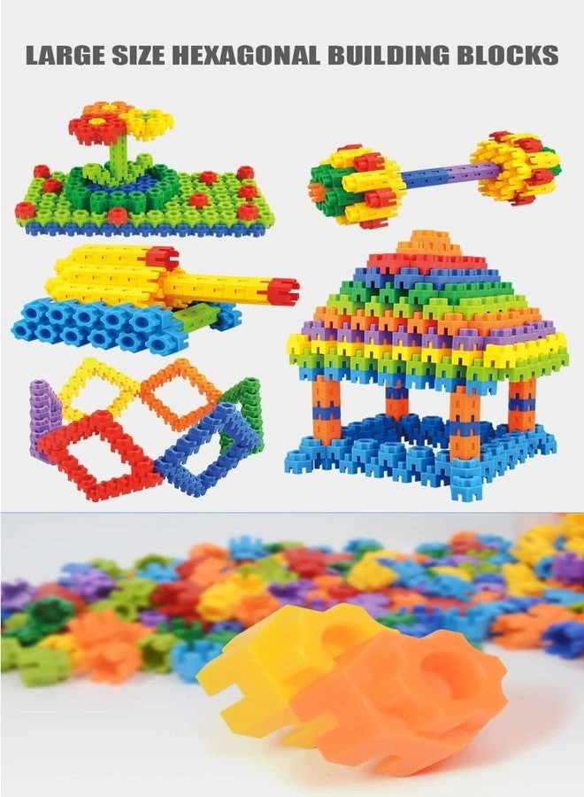 Hexagon Shape Building Blocks - 90 pcs