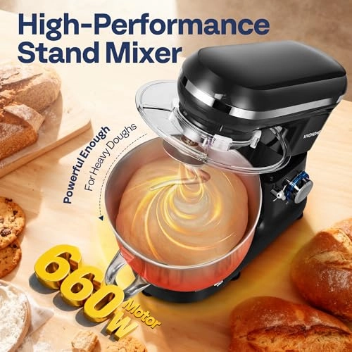 Electric Stand Kitchen Food Mixer - 6 Quarts 660 watts