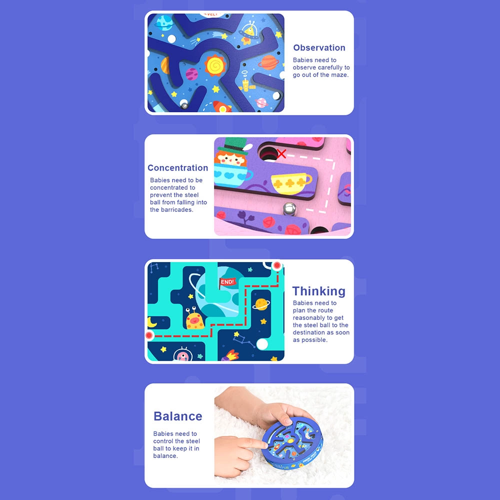 Double Sided Steel Ball Maze - Suitable for 3 years and above Ideal travel toy