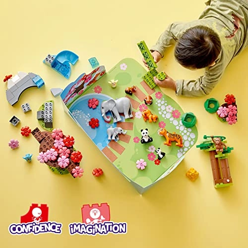 Wild Animals of Asia (10974) - Bricks Set with Panda & Elephant and Sound Brick