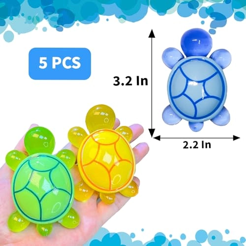 Glow in The Dark 3D Resin Turtles - 5 pcs