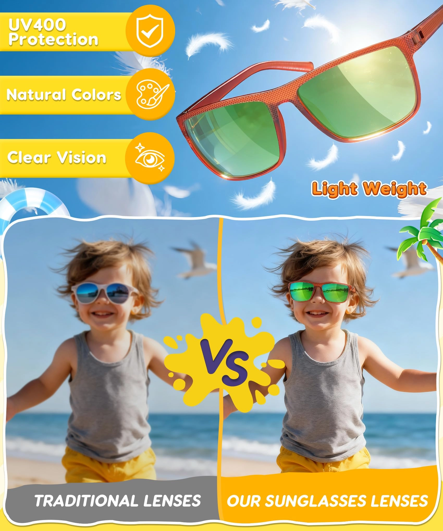 Kids Sunglasses - Red