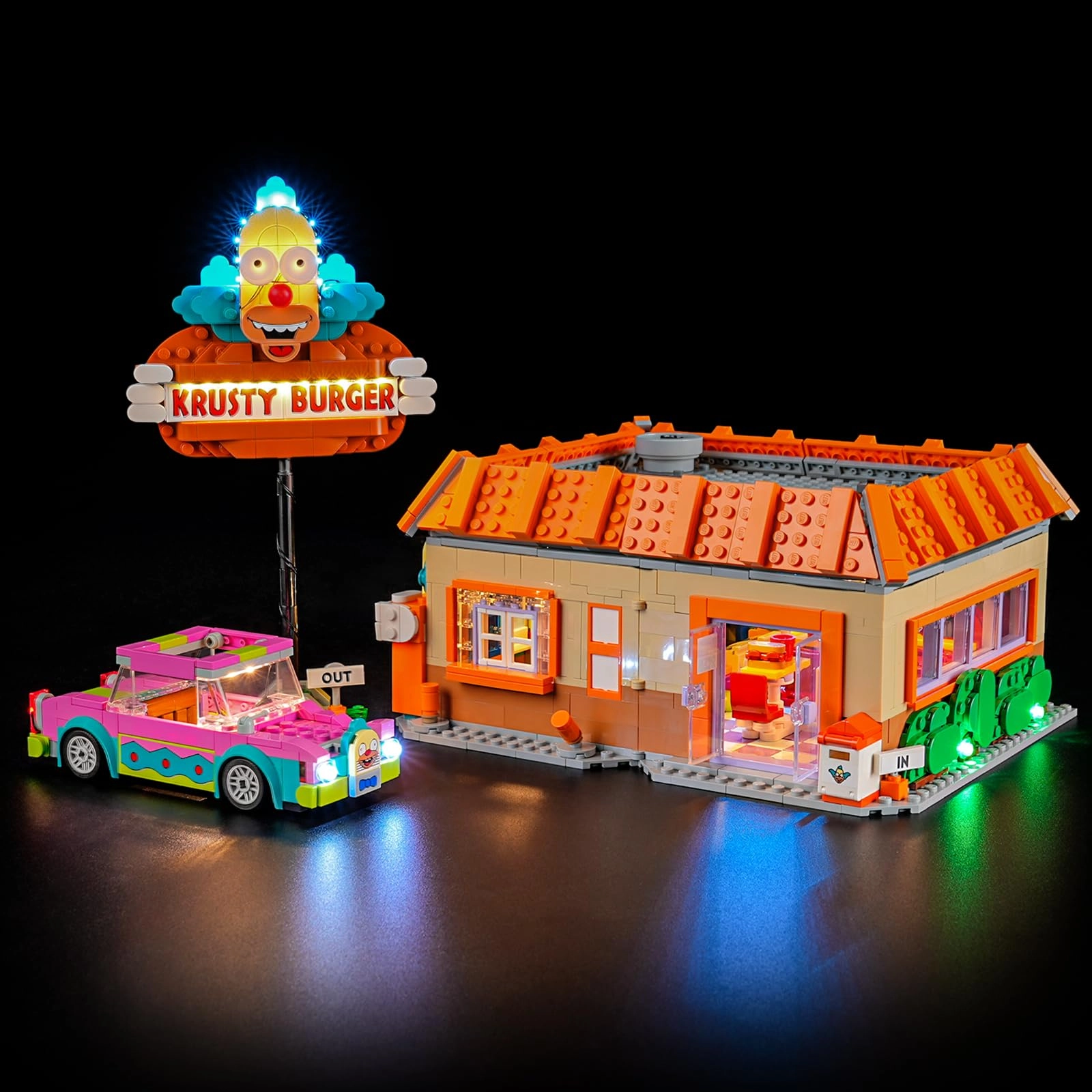 YEABRICKS LED Light for LEGO-10352 Icons The Simpsons: Krusty Burger - Plastic