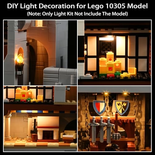 Lighting Kit for LEGO 10305 Lion Knights' Castle - ABS 5V