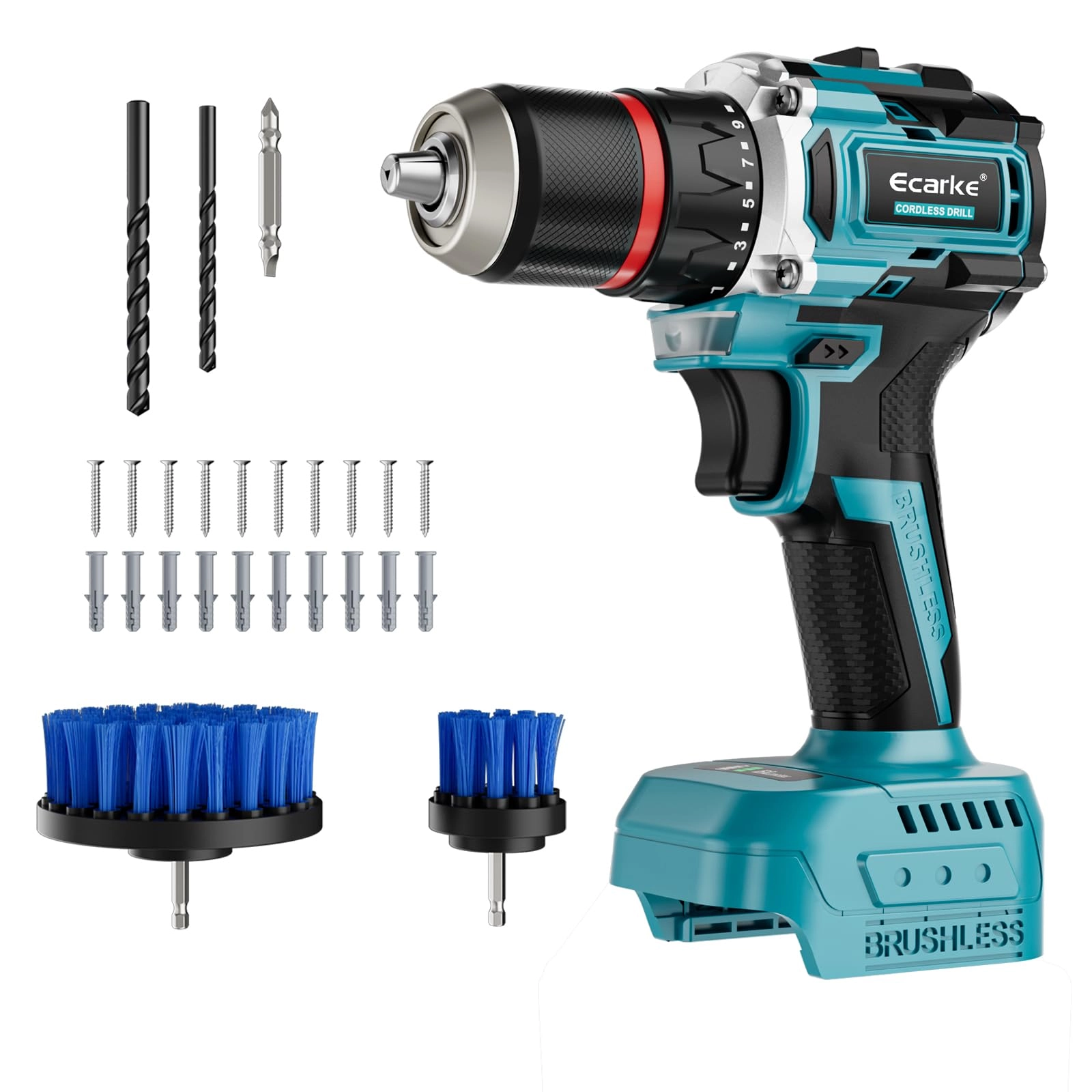 Ecarke Cordless Drill - 18V 50Nm 500-2000 rpm